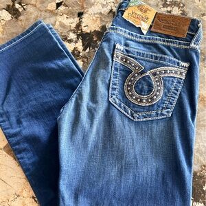 Big Star Blue Denim with Brown Leather Patch